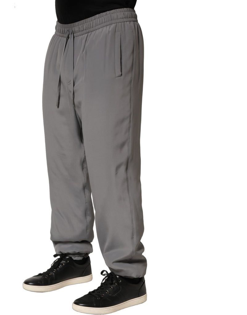 Dolce & Gabbana Gray Cotton Jogger Sweatpants for Men