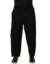 Dolce & Gabbana Black Mid Waist Straight Men Trouser Pants