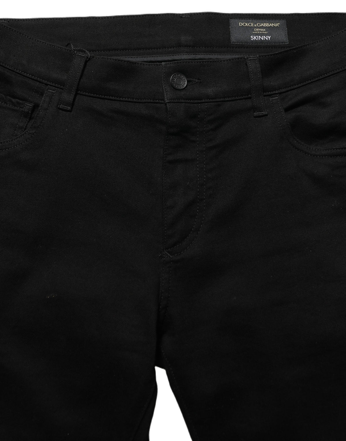 Dolce & Gabbana Black Cotton Stretch Skinny Jeans for Men