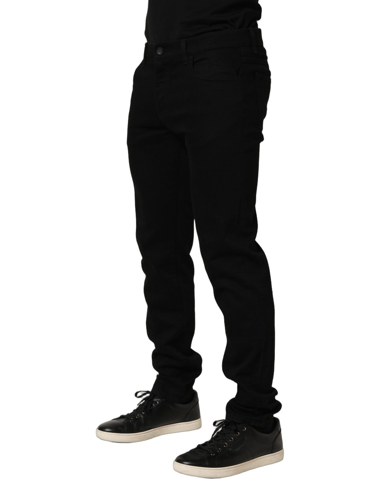 Dolce & Gabbana Black Cotton Stretch Skinny Jeans for Men
