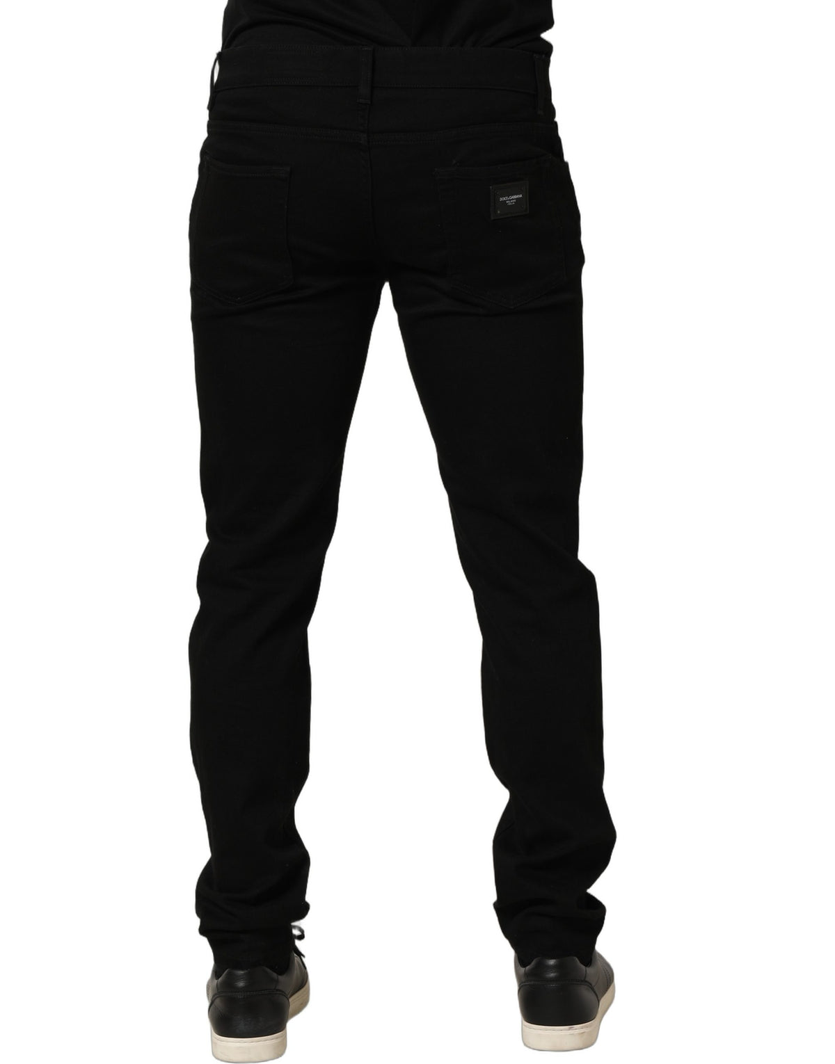 Dolce & Gabbana Black Cotton Stretch Skinny Jeans for Men