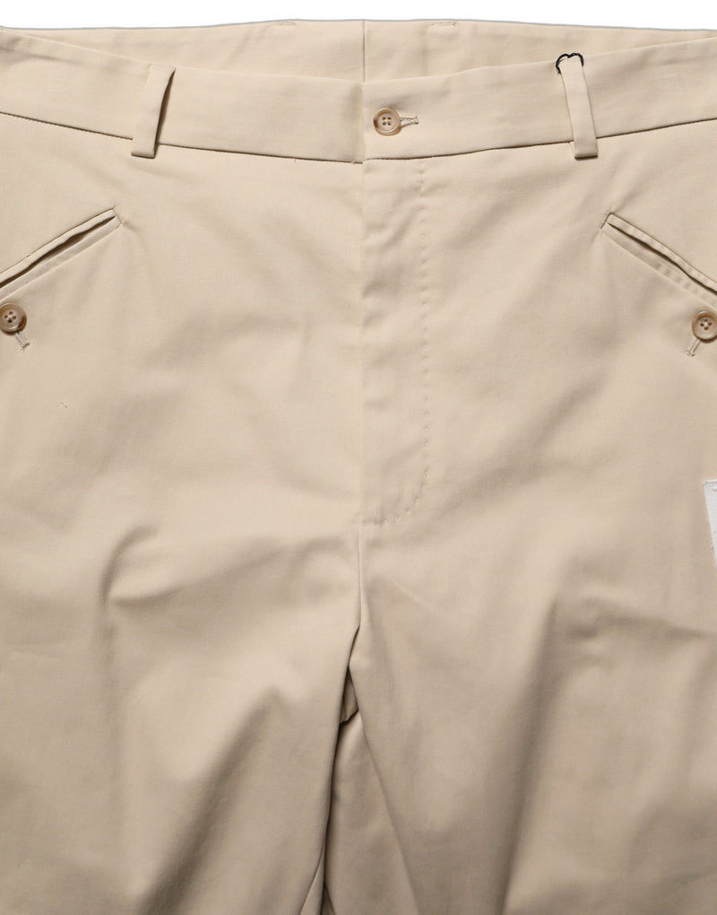 Dolce & Gabbana Beige Re-Edition Mid Waist Tapered Men Pants