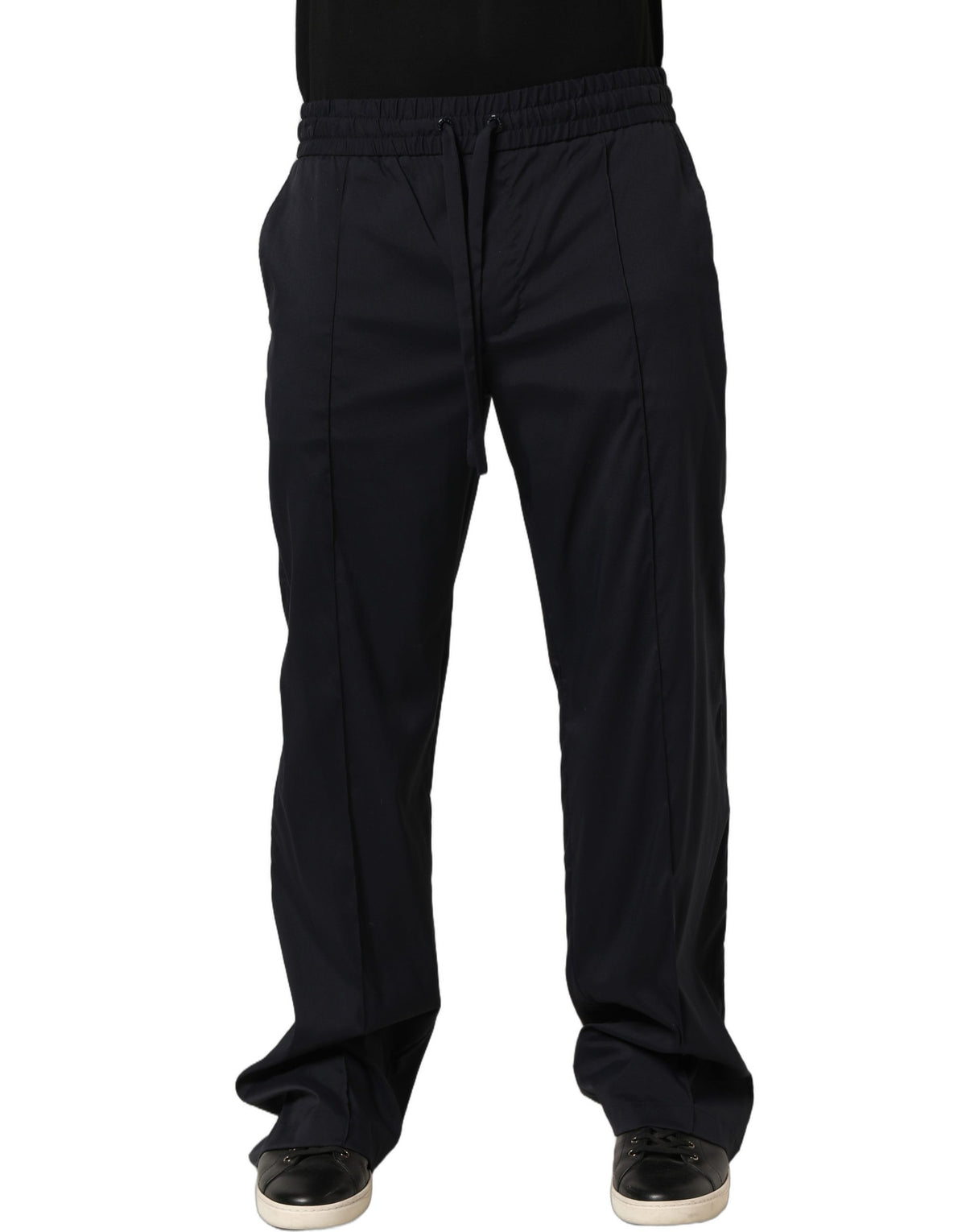 Dolce & Gabbana Black Nylon Straight Jogger Sweatpants