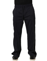 Dolce & Gabbana Black Nylon Straight Jogger Sweatpants