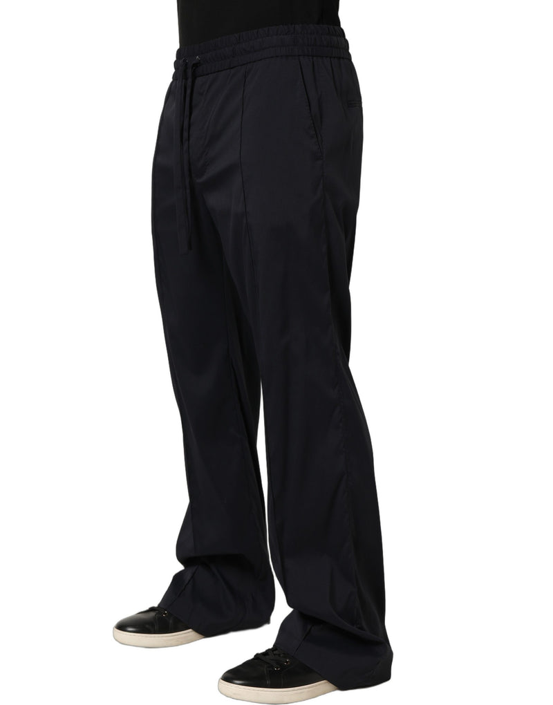 Dolce & Gabbana Black Nylon Straight Jogger Sweatpants