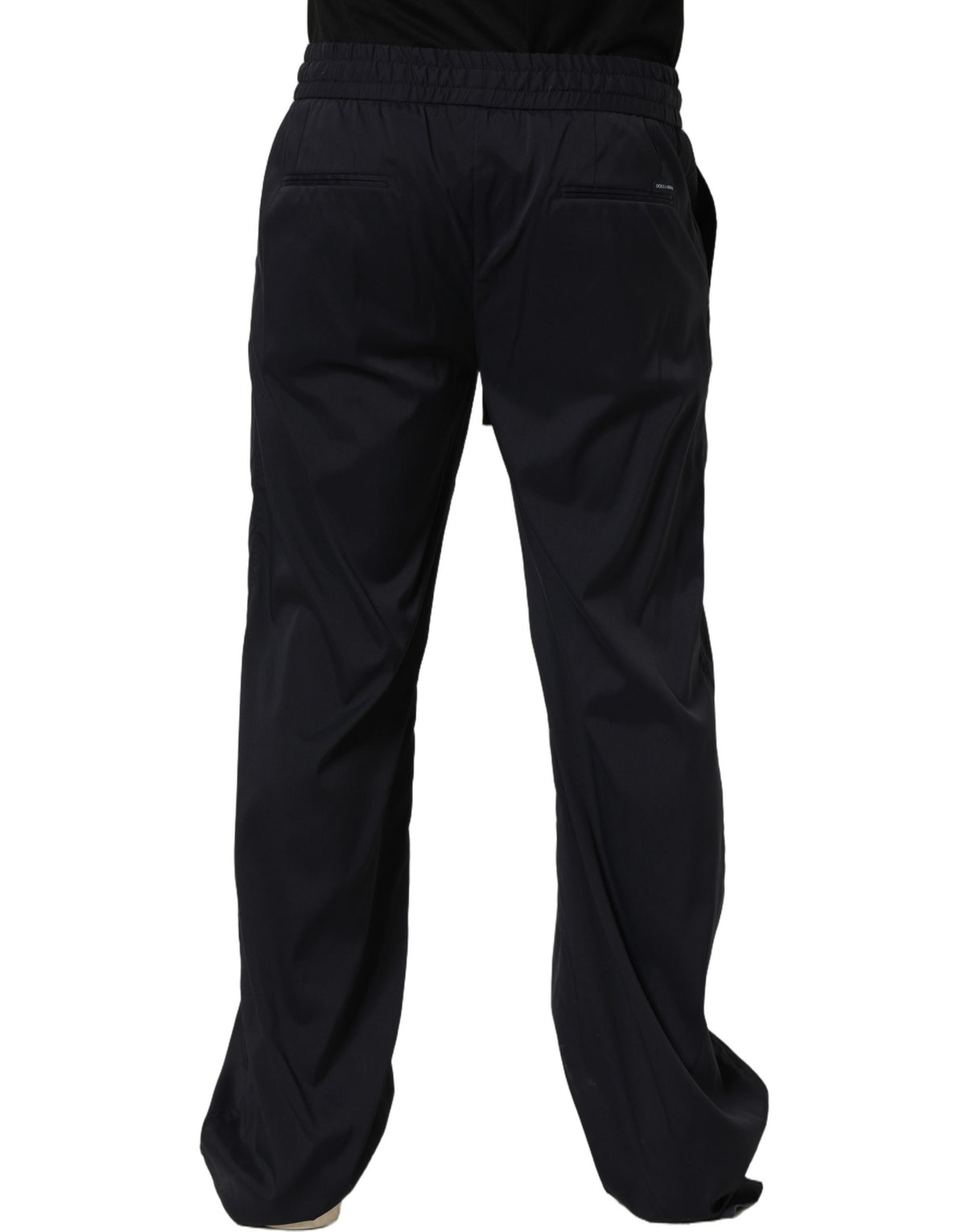 Dolce & Gabbana Black Nylon Straight Jogger Sweatpants