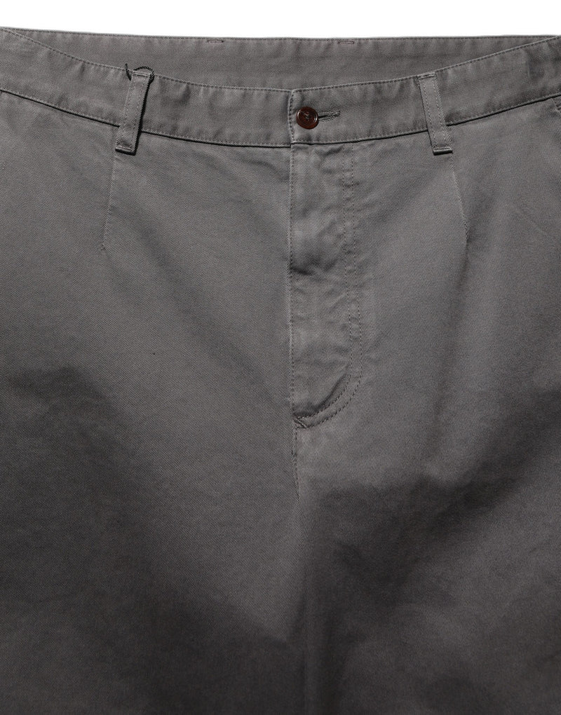 Dolce & Gabbana Dark Gray Mid Waist Straight Men Trouser Pants