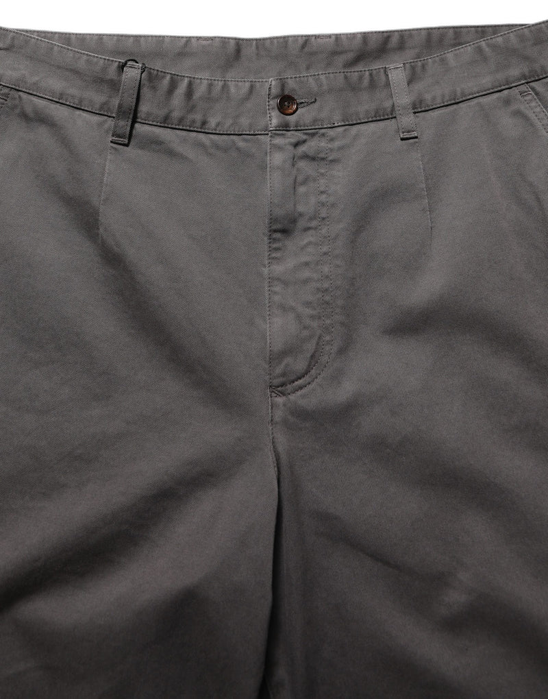 Dolce & Gabbana Dark Gray Mid-Waist Straight Men Trouser Pants