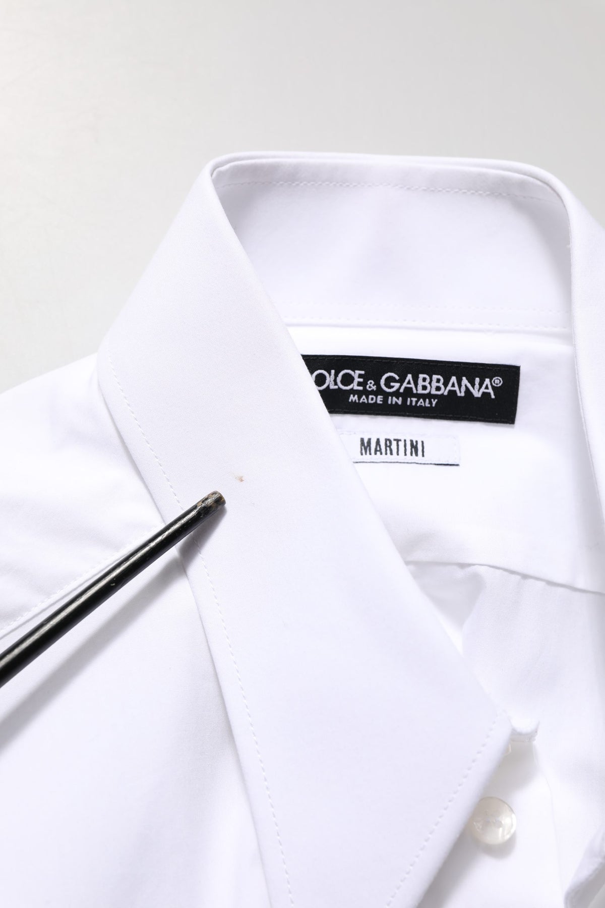 Dolce & Gabbana White MARTINI Long Sleeves Men Dress Shirt
