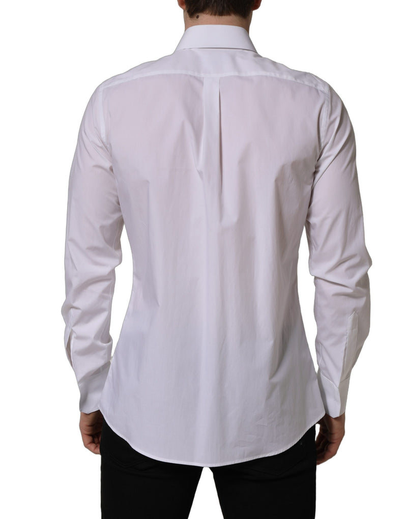 Dolce & Gabbana White MARTINI Long Sleeves Men Dress Shirt