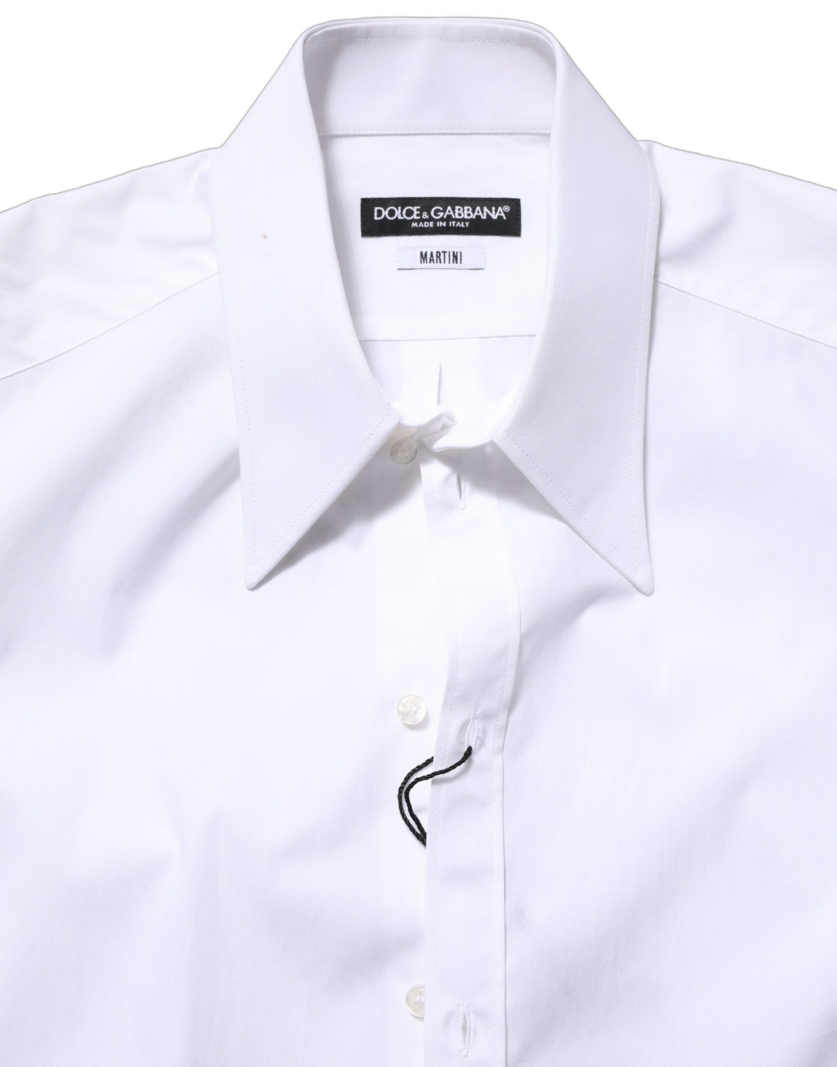 Dolce & Gabbana White MARTINI Long Sleeves Men Dress Shirt