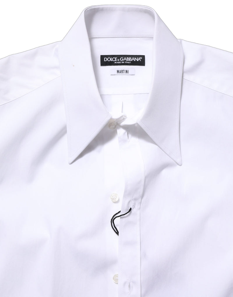 Dolce & Gabbana White MARTINI Long Sleeves Men Dress Shirt