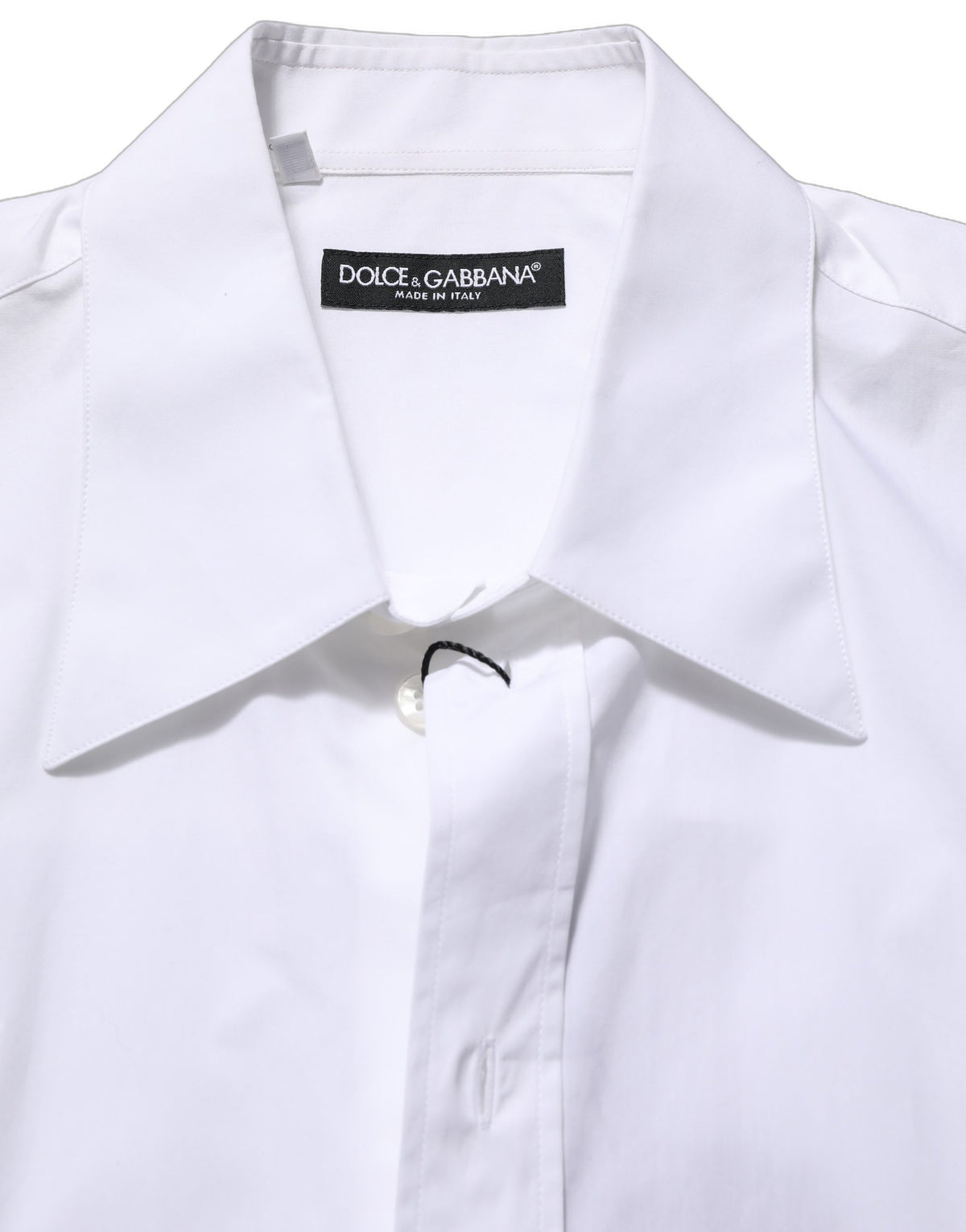 Dolce & Gabbana White Cotton Sleeveless Dress Shirt
