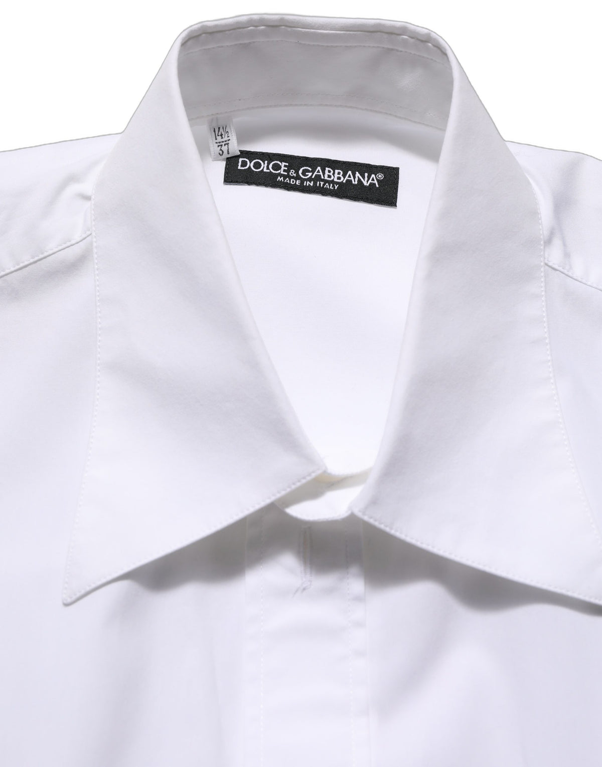 Dolce & Gabbana White Cotton Sleeveless Dress Shirt for Men