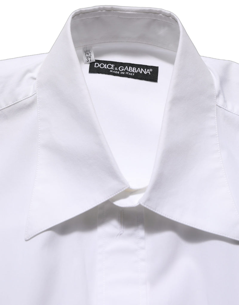 Dolce & Gabbana White Cotton Sleeveless Dress Shirt for Men