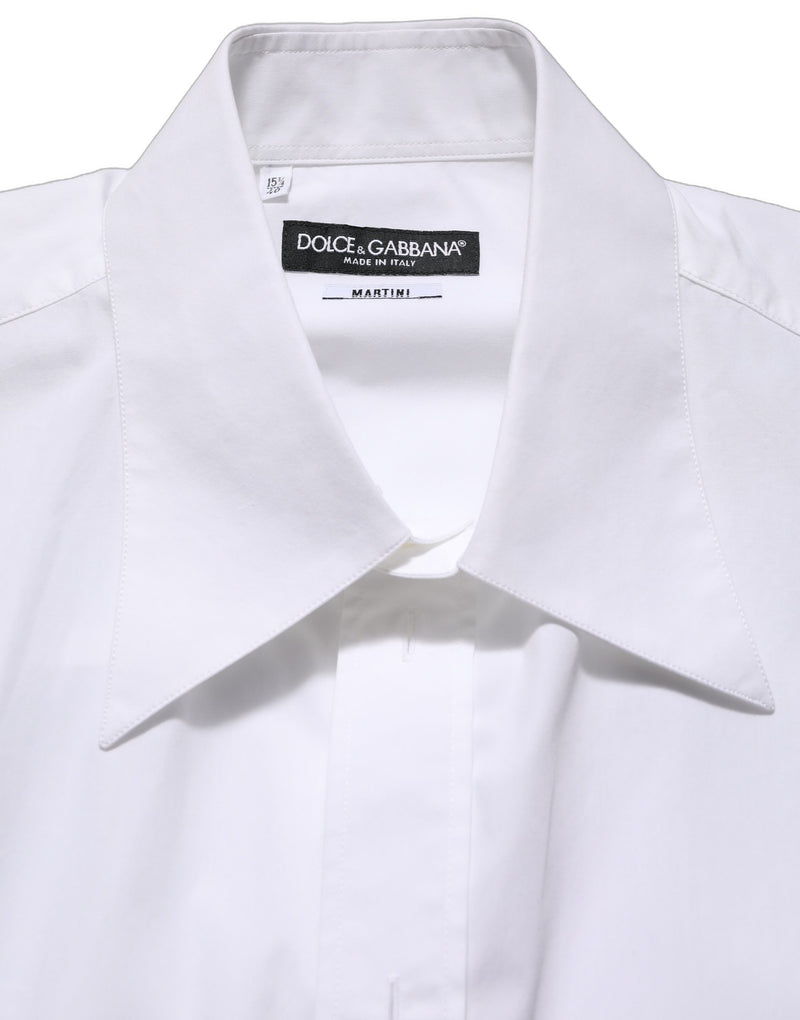 Dolce & Gabbana White Cotton Sleeveless Dress Shirt for Men