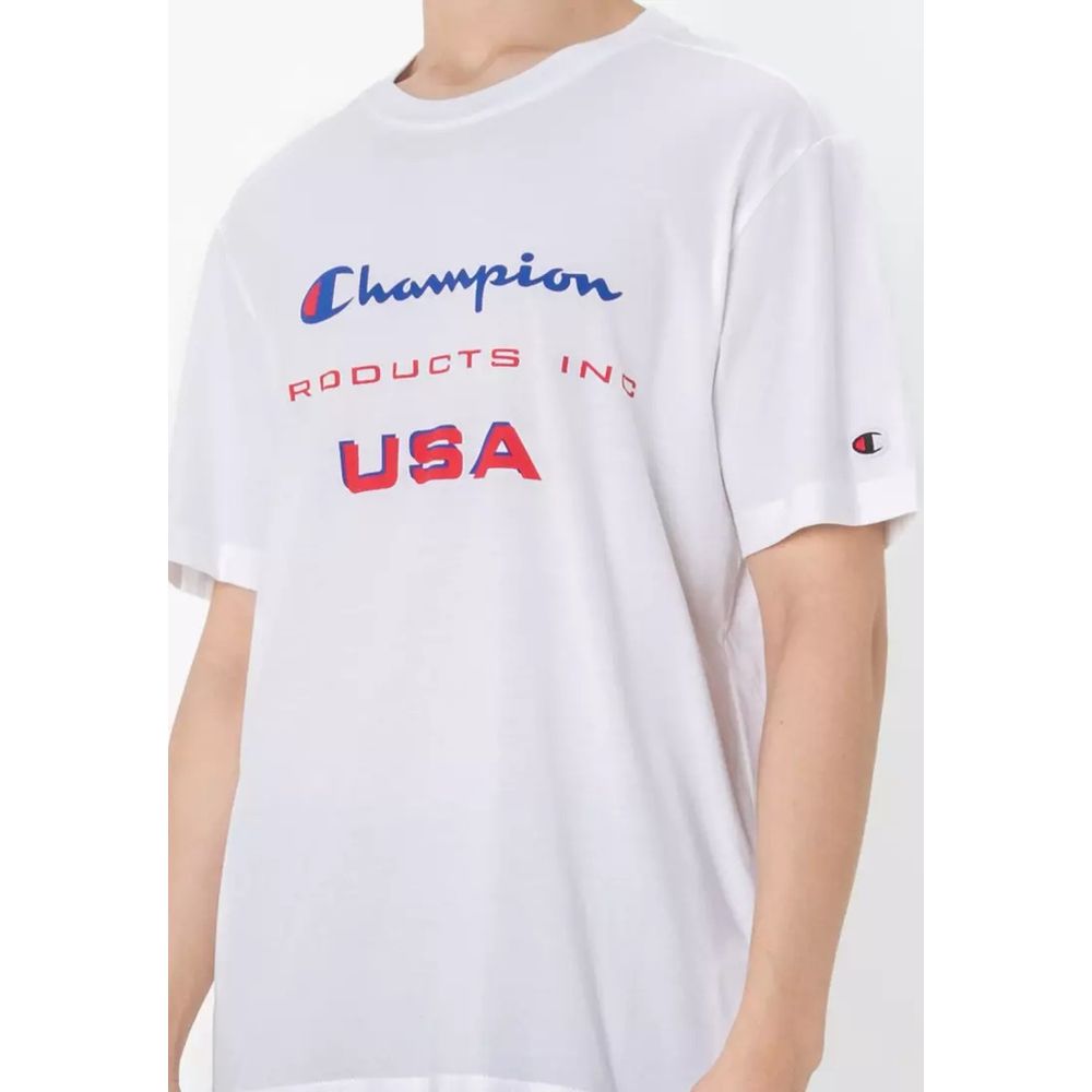 Champion Blue Cotton T-Shirt for Men