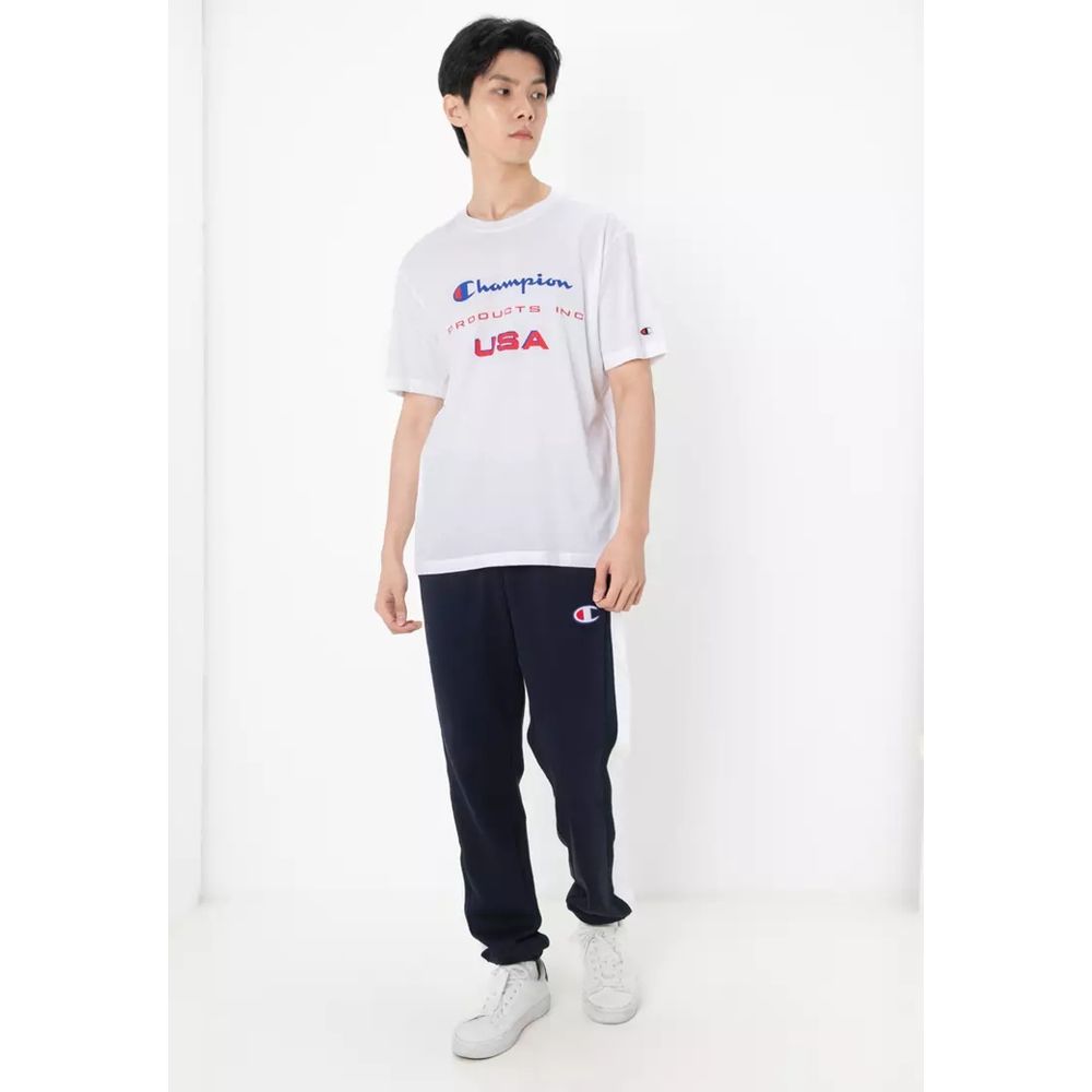 Champion Blue Cotton T-Shirt for Men