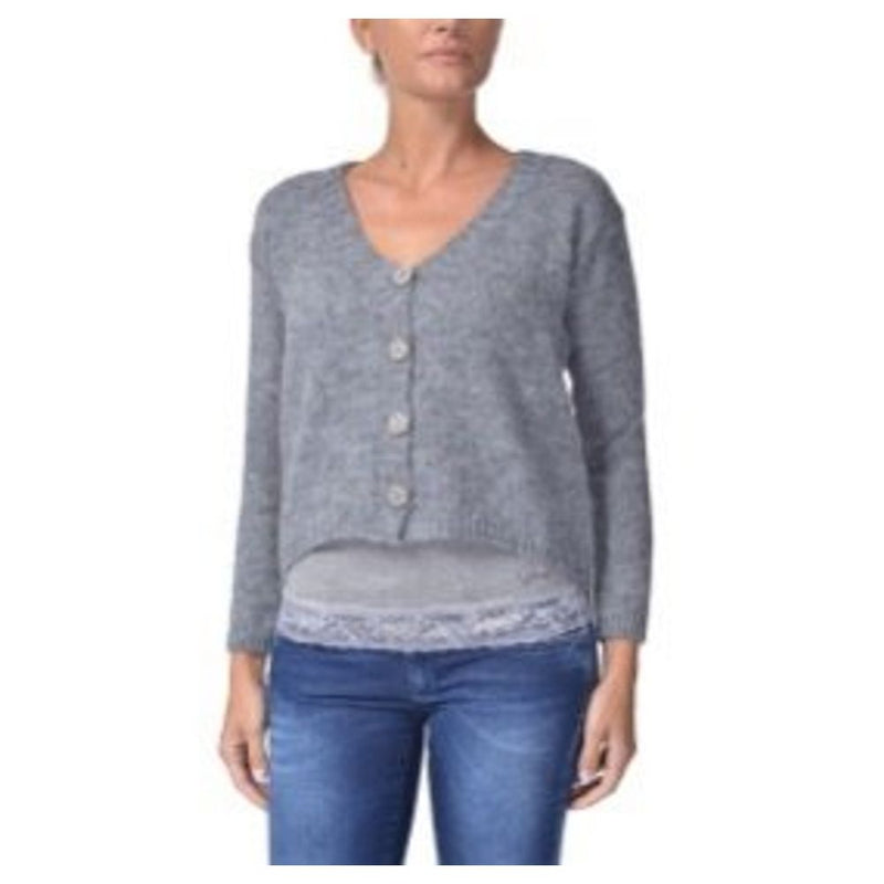 Gas Black Marabou Cardigan - Stylish & Comfortable Women's Sweater