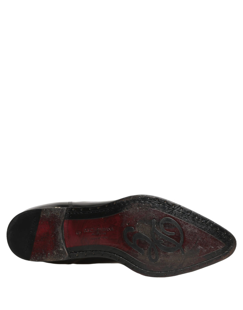 Dolce & Gabbana Black Chelsea Slip On Men Ankle Boots