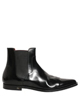 Dolce & Gabbana Black Chelsea Slip On Men Ankle Boots