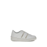Valentino Garavani White Calf Leather Bos Taurus Sneakers