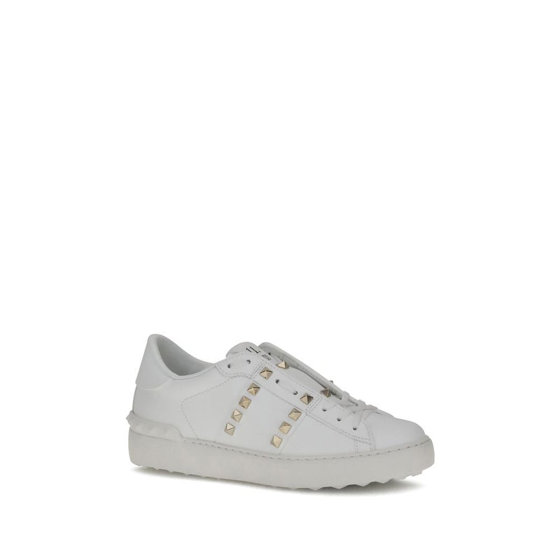 Valentino Garavani White Calf Leather Bos Taurus Sneakers