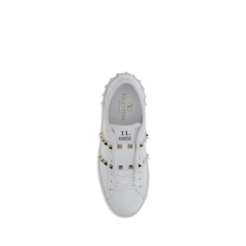 Valentino Garavani White Calf Leather Bos Taurus Sneakers