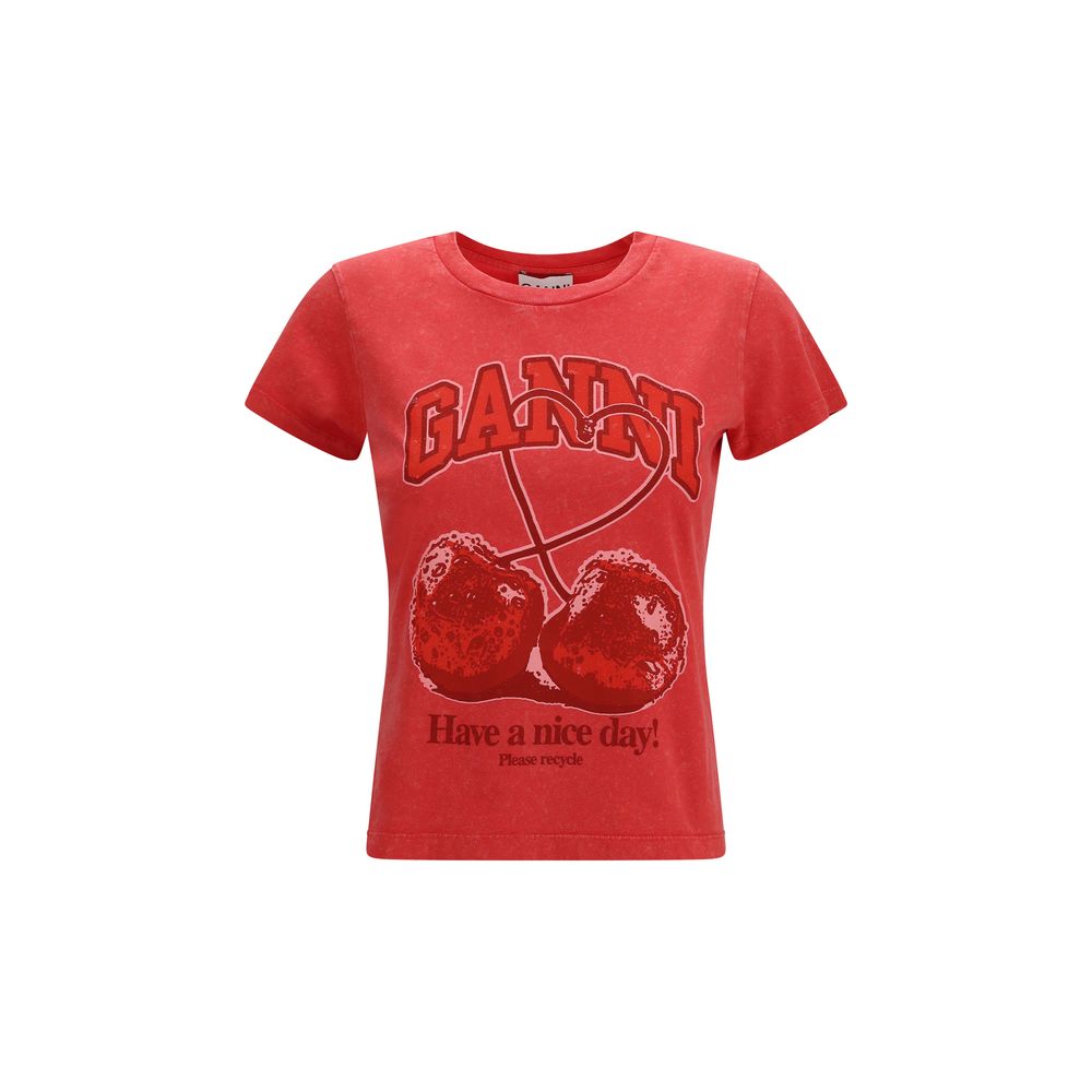 Ganni Multicolor Cotton Sweatshirt - Future Cherry T-Shirt