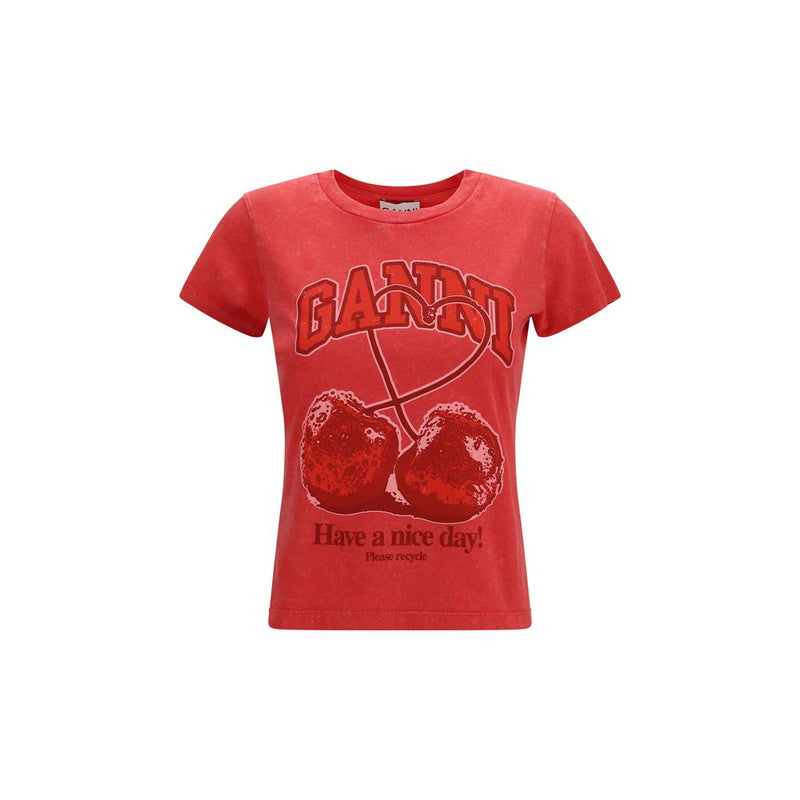 Ganni Multicolor Cotton Sweatshirt - Future Cherry T-Shirt