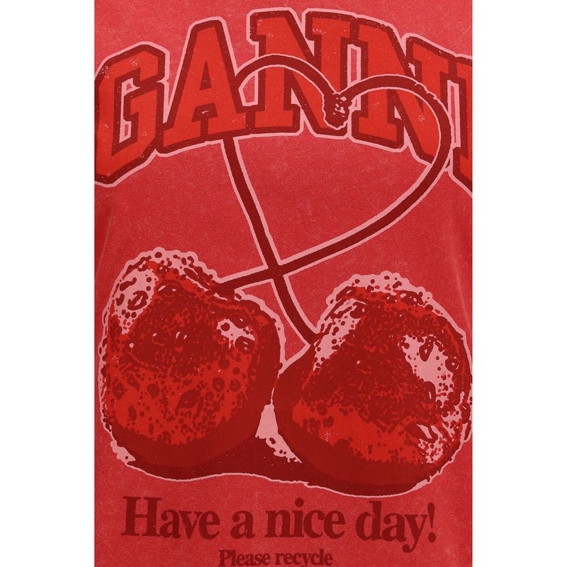 Ganni Multicolor Cotton Sweatshirt - Future Cherry T-Shirt