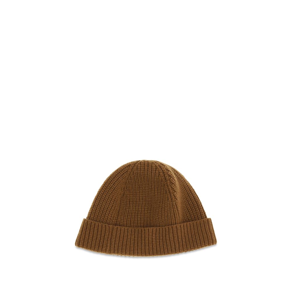 Valentino Garavani VLogo Brown Cashmere Beanie