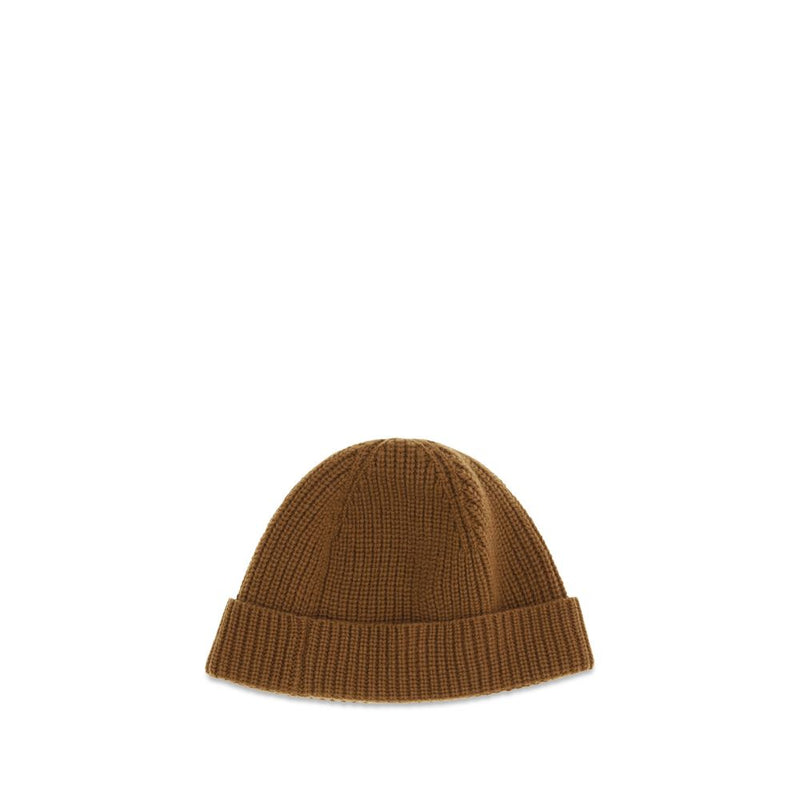 Valentino Garavani Brown Cashmere Beanie - VLogo Design
