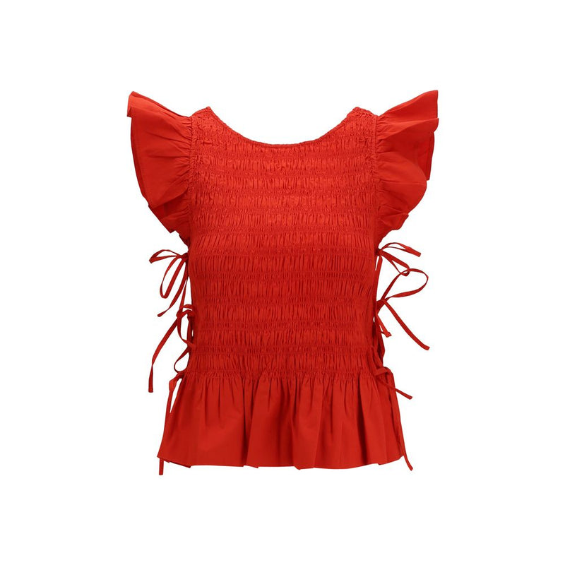 Ganni Multicolor Cotton Blouse - Feminine and Stylish