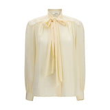 Chloé Beige Polyester Blouse with Embroidered Shoulders