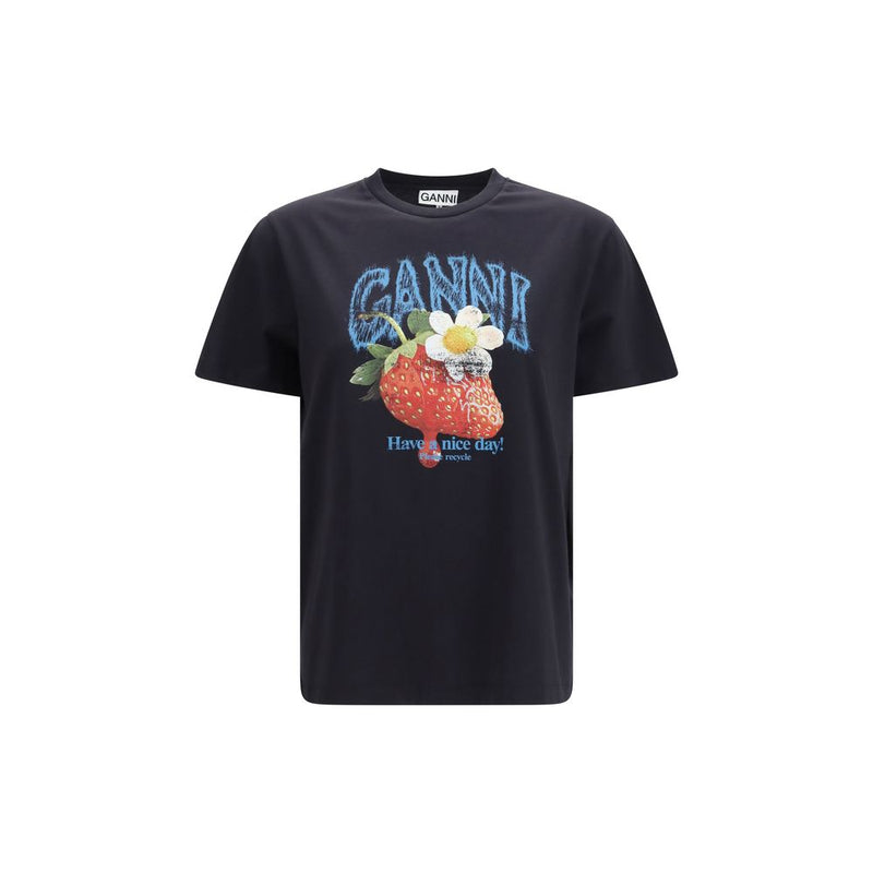 T-shirt Ganni en coton noir