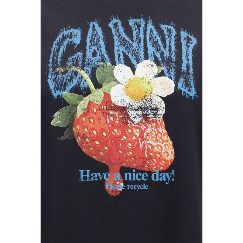T-shirt Ganni en coton noir