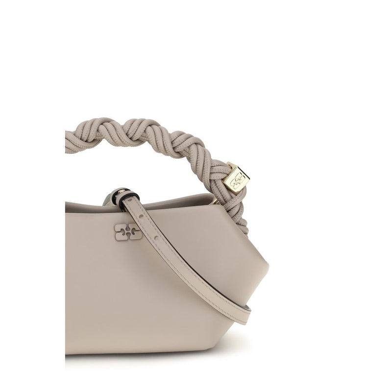 Ganni White Recycled Leather Shoulder Bag