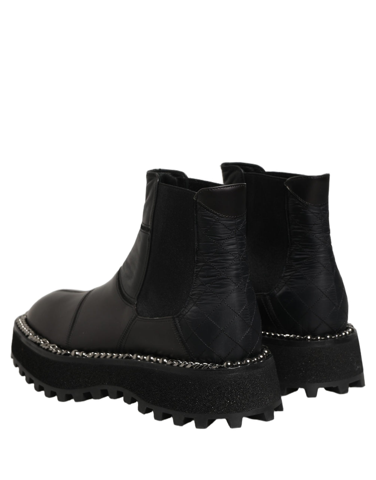 Bottes Chelsea noires en cuir à enfiler pour homme Dolce & Gabbana