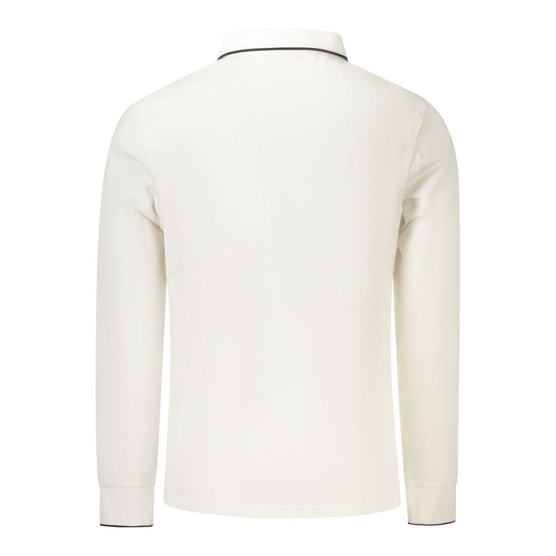 North Sails White Cotton Men's Polo - Stylish Long Sleeve Shirt