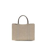 The Row Georgia Beige Fabric Handbag - Sophisticated Tote
