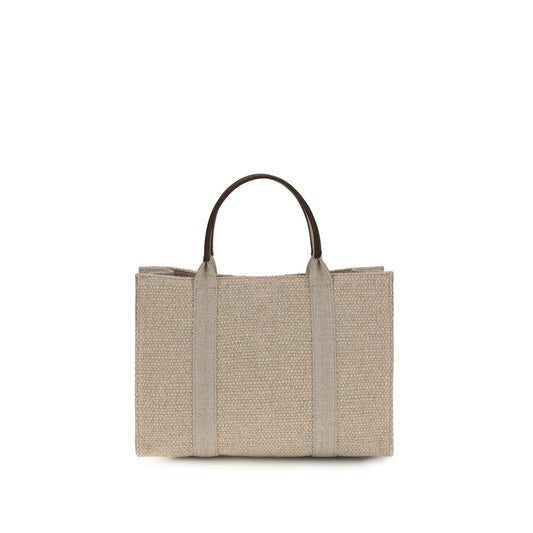 The Row Georgia Beige Fabric Handbag - Sophisticated Tote