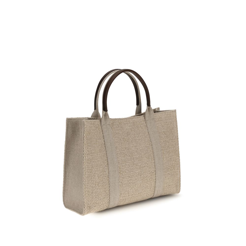 The Row Georgia Beige Fabric Handbag - Sophisticated Tote