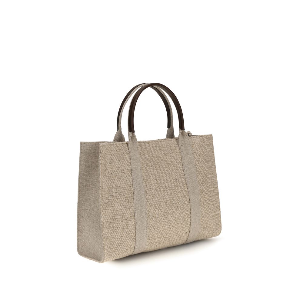 The Row Georgia Beige Fabric Handbag - Sophisticated Tote