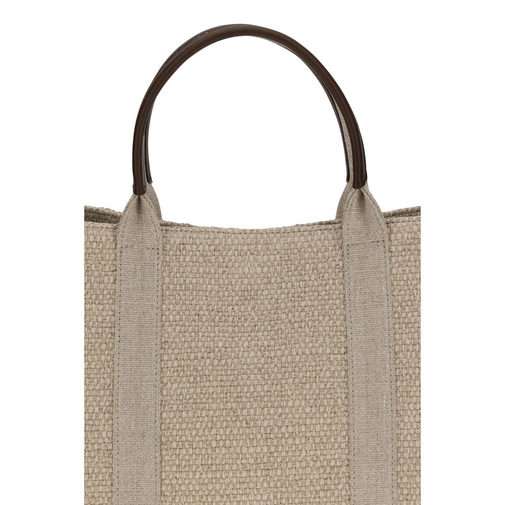 The Row Georgia Beige Fabric Handbag - Sophisticated Tote