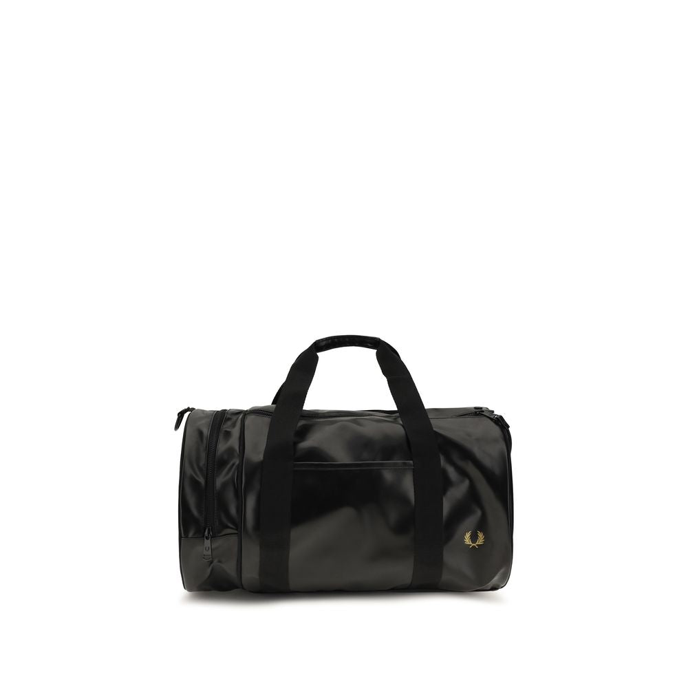 Fred Perry Barrel Duffle Bag - Black Polyester Luggage