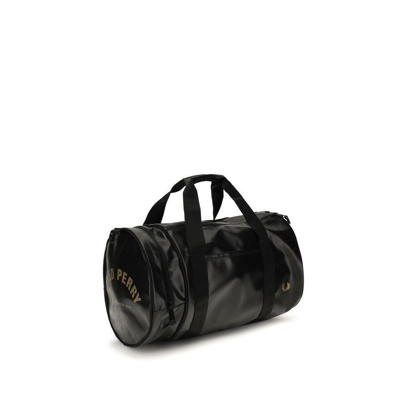 Fred Perry Barrel Duffle Bag - Black Polyester