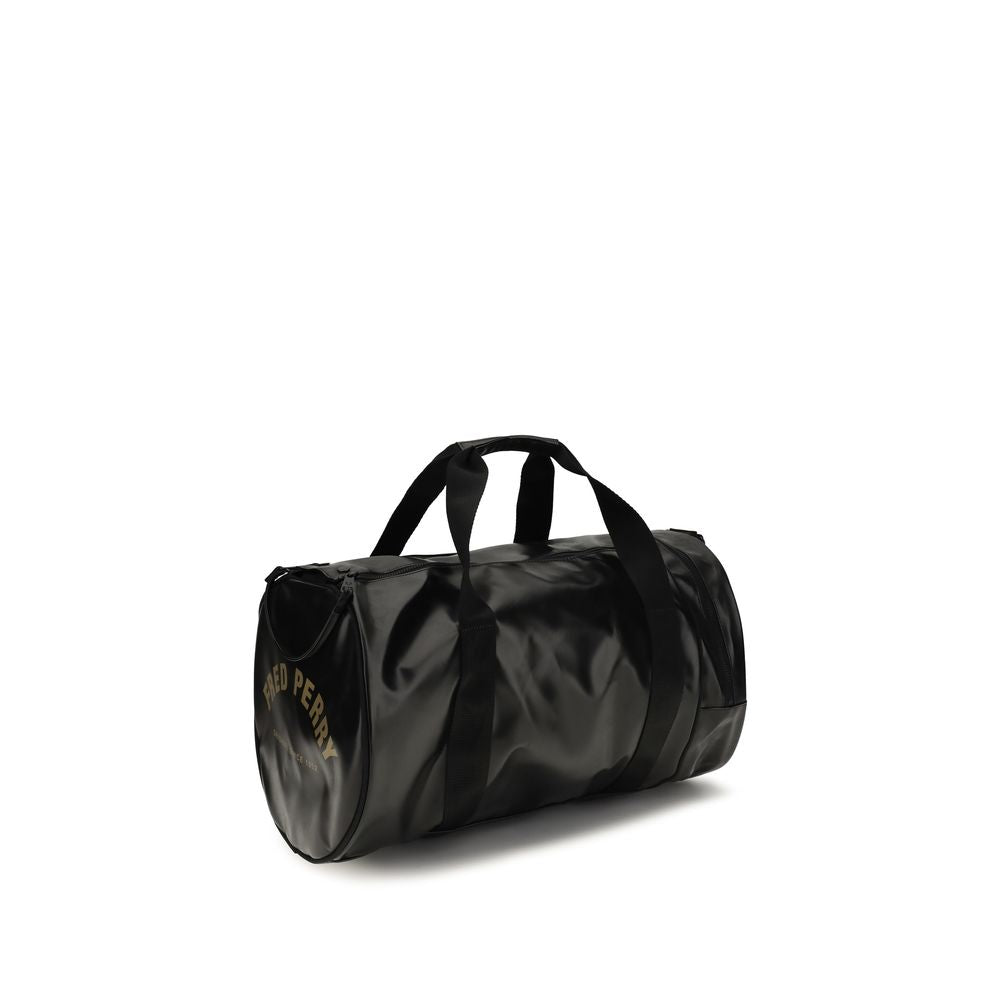 Fred Perry Barrel Duffle Bag - Black Polyester Luggage