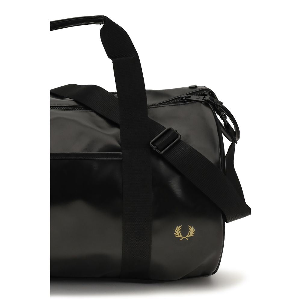 Fred Perry Barrel Duffle Bag - Black Polyester Luggage