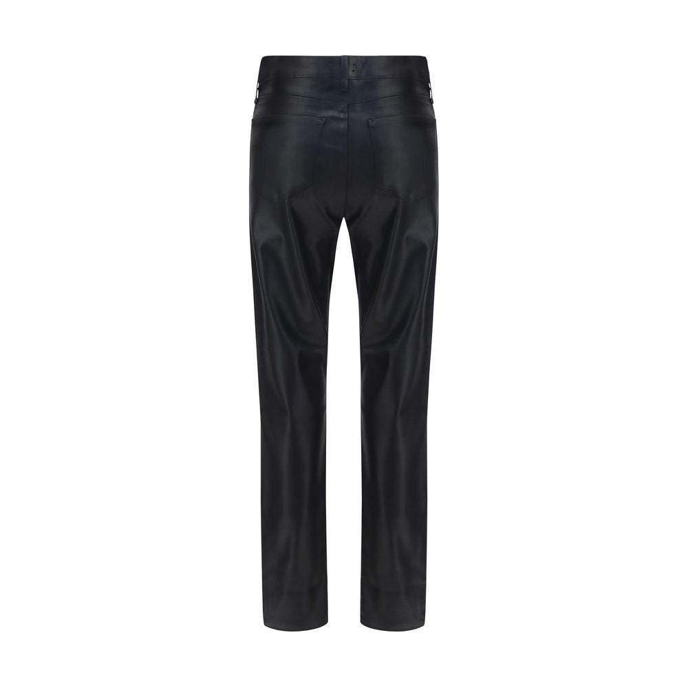 L'Agence Marguerite Black Leather Pants for Women